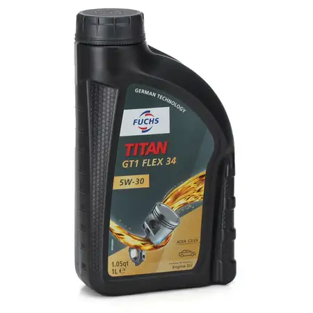 1L FUCHS TITAN GT1 FLEX 34 5W-30 5W30 Motor&ouml;l &Ouml;l MB 226/229.51 Renault RN0720