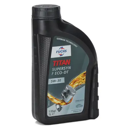 1L 1 Liter FUCHS TITAN SUPERSYN F ECO-DT 5W30 Motor&ouml;l ACEA A5/B5 FORD M2C913-C/D