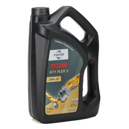 5L 5 Liter FUCHS TITAN GT1 FLEX 5 0W-20 0W20 Motor&ouml;l &Ouml;l BMW LL-17 FE+ MB 229.71