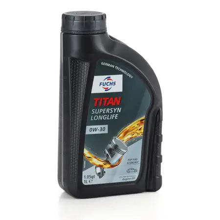 1L 1 Liter FUCHS TITAN SUPERSYN LONGLIFE 0W-30 Motor&ouml;l &Ouml;l MB 229.5 VW 502/505.00