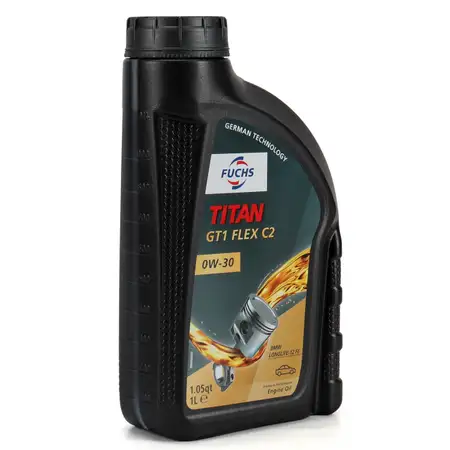 1L 1 Liter FUCHS TITAN GT1 FLEX C2 0W-30 Motor&ouml;l FORD WSS-M2C950-A BMW LL-12 MB 229.61