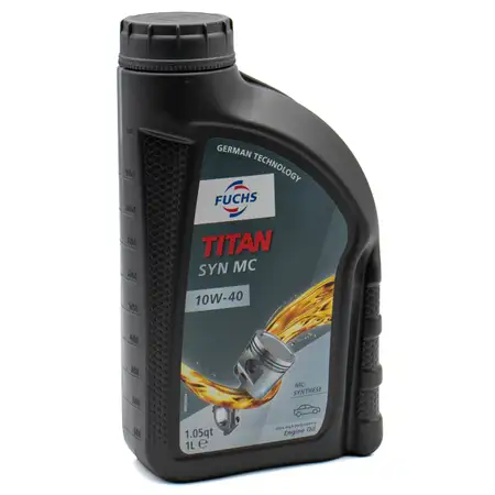 1L 1 Liter FUCHS MOTOR&Ouml;L TITAN SYN MC 10W40 ACEA A3/B4 MB 229.3 VW 501.01 505.00