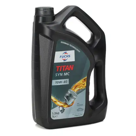 5L 5 Liter FUCHS TITAN SYN MC 10W40 Motor&ouml;l ACEA A3/B4 MB 229.3 VW 501.01 505.00