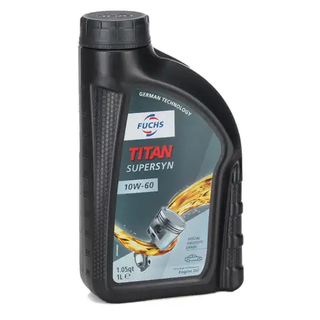 1L FUCHS TITAN SUPERSYN 10W60 Motor&ouml;l ACEA A3/B3 API SL/CF FIAT 9.55535-H3