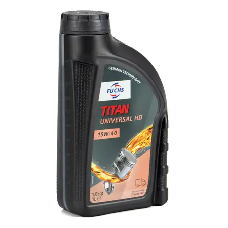 1L 1 Liter FUCHS TITAN UNIVERSAL HD 15W-40 Motor&ouml;l &Ouml;l ACEA A3/B3 API SL MB 229.1