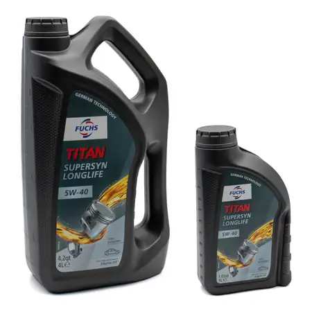 5L FUCHS TITAN SUPERSYN LONGLIFE 5W-40 Motor&ouml;l BMW LL-01 VW 502/505.00 MB 229.5