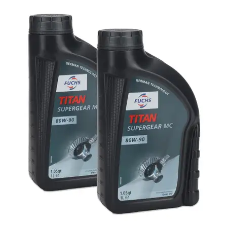 2L 2 Liter FUCHS TITAN SUPERGEAR MC 80W90 Getriebe&ouml;l Schaltgetriebe&ouml;l API GL-4/5