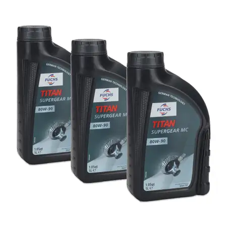 3L 3 Liter FUCHS TITAN SUPERGEAR MC 80W90 Getriebe&ouml;l Schaltgetriebe&ouml;l API GL-4/5