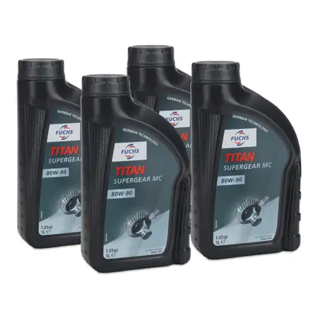 4L 4 Liter FUCHS TITAN SUPERGEAR MC 80W90 Getriebe&ouml;l Schaltgetriebe&ouml;l API GL-4/5