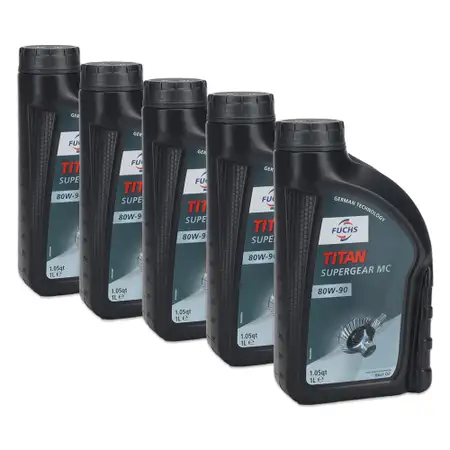 5L 5 Liter FUCHS TITAN SUPERGEAR MC 80W90 Getriebe&ouml;l Schaltgetriebe&ouml;l API GL-4/5