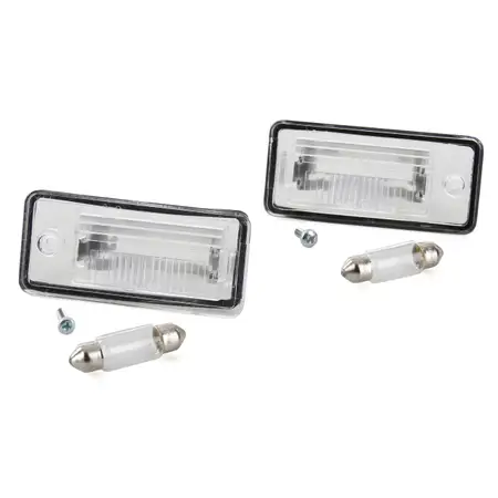 2x Kennzeichenleuchte + Gl&uuml;hlampe f&uuml;r AUDI A3 8P A4 B6 B7 A6 C6 A8 4E 4H Q7 4LB