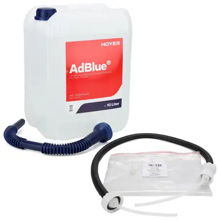 10L 10 Liter HOYER AdBlue&reg; NOX-Reduktionsmittel Harnstoffl&ouml;sung + TROPFFREI Bef&uuml;llschlauch