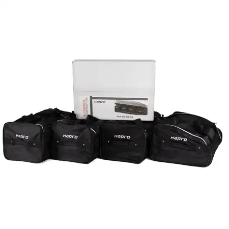 HAPRO 29775 Taschenset Reisetaschen-Set Gep&auml;cktaschen-Set Schwarz Dachboxen 4-teilig