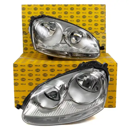 2x HELLA HALOGEN H7 Hauptscheinwerfer VW Golf 5 1K1 1K5 Jetta 3 1K2 links + rechts