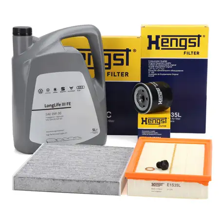 HENGST Filterset + 5L ORIGINAL 0W30 Motor&ouml;l VW Polo 6 A1 GB Arona IBiza 5 1.0/1.5 TSI