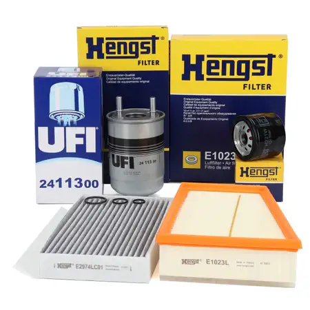 HENGST Filter-Set 4-tlg RENAULT Megane 3 Fluence 1.5 dCi 86-110 PS