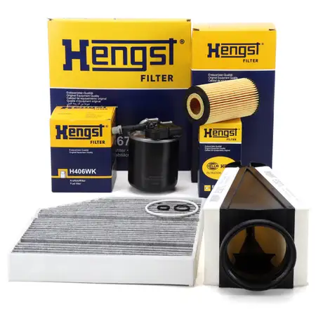 HENGST Filterset Filterpaket 4-tlg MERCEDES-BENZ C-Klasse W205 S205 C205 A205 OM651