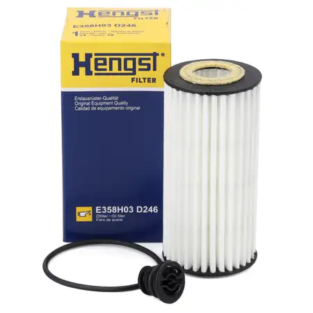 HENGST E358H03D246 &Ouml;lfilter + Schraube VW Golf 7 8 GTI / R Passat Tiguan Touran 1.8/2.0TSI