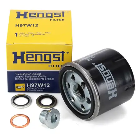 HENSGT H97W12 &Ouml;lfilter + Schraube RENAULT Clio 2 3 4 Twingo 1 2 DACIA Logan 2 Sandero 1.2