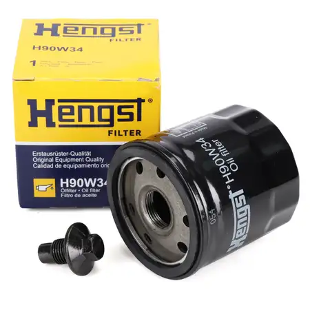 HENGST H90W34 &Ouml;lfilter + Schraube FORD Focus 4 Galaxy Kuga 3 Mondeo 5 S-Max 2.0 EcoBlue