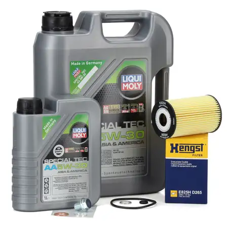 6L LIQUI MOLY Motor&ouml;l SPECIAL TEC AA 5W30 + HENGST &Ouml;lfilter HYUNDAI KIA 1.4-1.6 CRDi