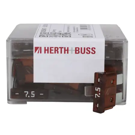 50x HERTH+BUSS ELPARTS Sicherung STANDARD-Flachstecksicherung 7,5A bis 32V BRAUN