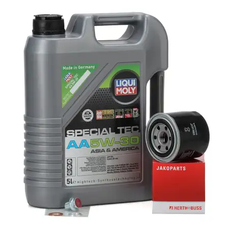 5L LIQUI MOLY Motor&ouml;l &Ouml;l SPECIAL TEC AA 5W30 + HERTH+BUSS &Ouml;lfilter HYUNDAI KIA MITSUBISHI