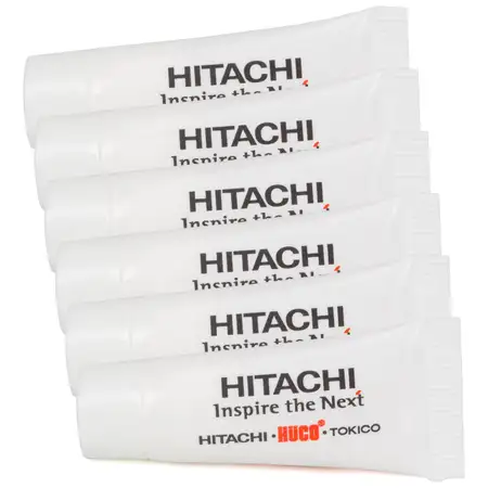 6x 10g HITACHI 134100 Gl&uuml;hkerzen Montagefett Kerzensteckerfett Paste Tube