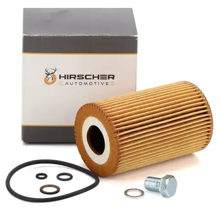 HIRSCHER &Ouml;lfilter + Schraube BMW 3er E36 E46 316i 318i 5er E34 518i Z3 M40 M42 M43 M44