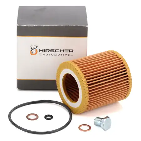 HIRSCHER &Ouml;lfilter + Schraube BMW 1er 2er 3er 4er 5er 6er 7er X1 X3 X5 N20 N52 N53 N54 N55