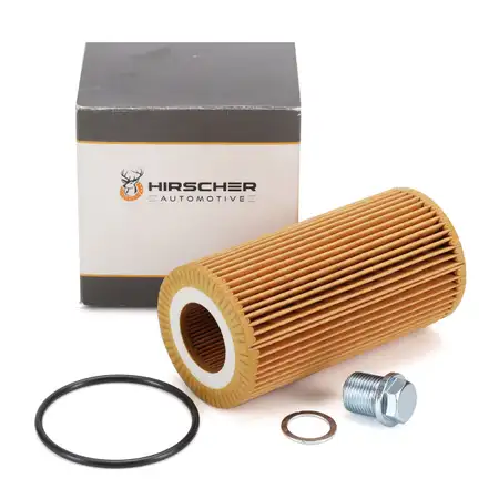 HIRSCHER &Ouml;lfilter + Schraube FORD Focus 2 ST / RS Kuga 1 Mondeo 4 S-Max WA6 2.5