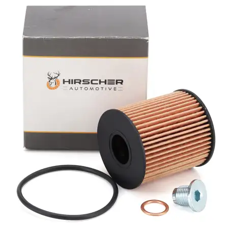 HIRSCHER &Ouml;lfilter + &Ouml;lablassschraube f&uuml;r CITROEN DS FORD MINI OPEL PEUGEOT