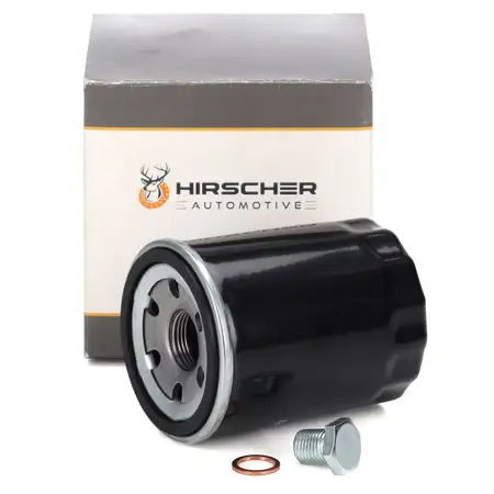 HIRSCHER &Ouml;lfilter + Schraube FIAT 500 312 500L Panda 169 Punto 188 199 Stilo 192 Tipo 1.4