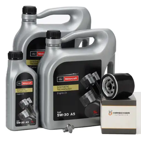 11L 11 Liter MOTORCRAFT A5 5W-30 Motor&ouml;l + HIRSCHER &Ouml;lfilter FORD 2.2/2.4 TDCi 2128722