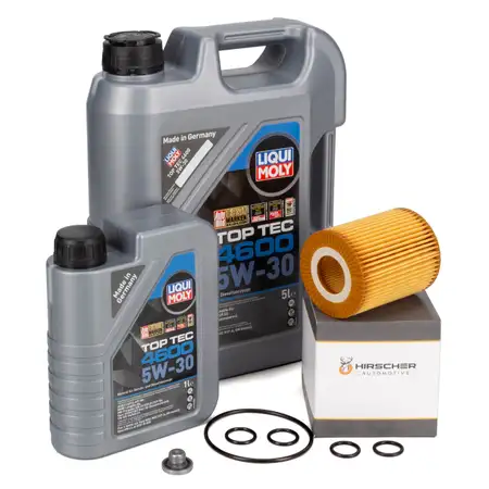 6L LIQUI MOLY Motor&ouml;l 5W30 TOP TEC 4600 dexos2 + HIRSCHER &Ouml;lfilter f&uuml;r OPEL 1.7 CDTI