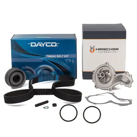 DAYCO Zahnriemensatz + HIRSCHER Wasserpumpe VW Golf 1 2 Passat T3 AUDI 80 90 1.6/1.7 D