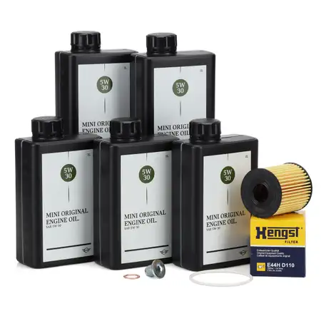 5L ORIGINAL 5W-30 LL-04 Motor&ouml;l + HENGST &Ouml;lfilter MINI R56 R57 R55 R60 R61 N12 N14 N16 N18