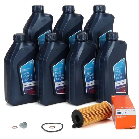 7L ORIGINAL 5W30 Motor&ouml;l + MAHLE &Ouml;lfilter BMW 1er 3er 5er 7er X1 X3 X5 MINI N47 B47 N57