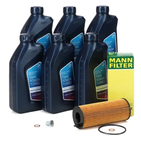 6L ORIGINAL 5W30 Motor&ouml;l + MANN &Ouml;lfilter BMW E81-88 E90-93 E60 E61 X1 E84 X3 E83 N47