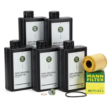 5L ORIGINAL 5W-30 LL-04 Motor&ouml;l + MANN &Ouml;lfilter MINI R56 R57 R55 R60 R61 N12 N14 N16 N18