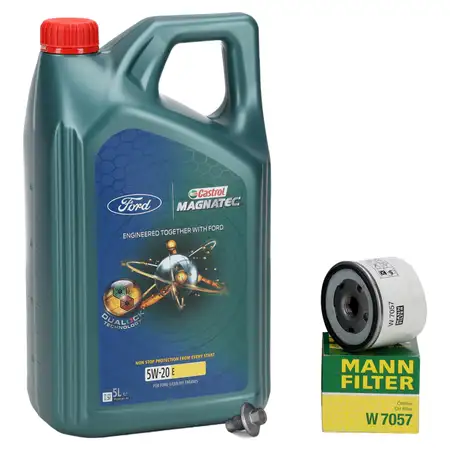 5L CASTROL MAGNATEC 5W-20 E + MANN &Ouml;lfilter FORD Focus 4 MK4 C-Max 2 MK2 1.0/1.5 EcoBoost