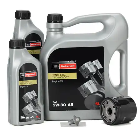 7L ORIGINAL MOTORCRAFT A5 5W30 Motor&ouml;l + &Ouml;lfilter FORD Tourneo Transit Custom 2.2/2.4 TDCI