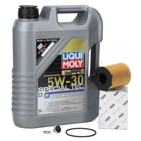 5L LIQUI MOLY 5W-30 + ORIGINAL &Ouml;lfilter FORD B-/C-Max Fiesta Focus Mondeo 1.4/1.5/1.6 TDCi