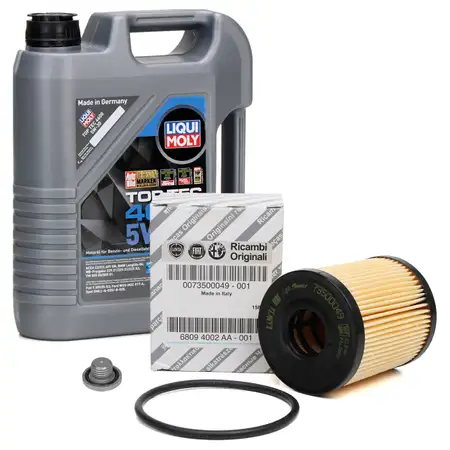 5L LIQUI MOLY Motor&ouml;l 5W30 dexos2 + ORIGINAL ALFA ROMEO FIAT LANCIA &Ouml;lfilter 73500049