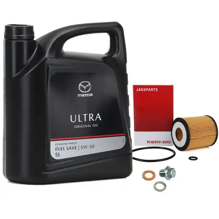 5L ORIGINAL Motor&ouml;l ULTRA 5W30 + HERTH+BUSS &Ouml;lfilter MAZDA 3 6 CX-7 MPV II 1.8-2.5