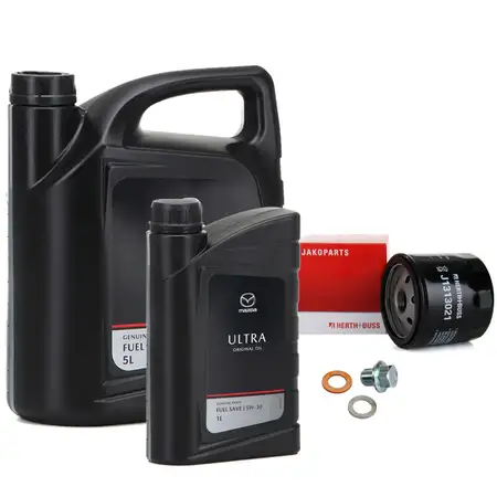 6L 6 Liter ORIGINAL Motor&ouml;l &Ouml;L ULTRA 5W30 + H+B &Ouml;lfilter MAZDA 2 3 6 MPV II MX-5 III