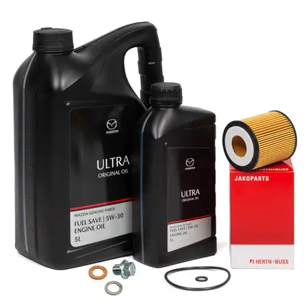 6L ORIGINAL Motor&ouml;l ULTRA 5W30 + HERTH+BUSS &Ouml;lfilter MAZDA 3 6 CX-7 MPV II 1.8-2.5