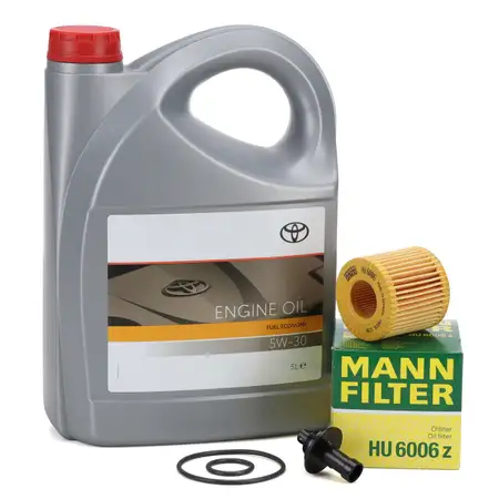 5L ORIGINAL FUEL ECONOMY 5W-30 Motor&ouml;l + MANN &Ouml;lfilter TOYOTA Auris Avensis Prius Yaris