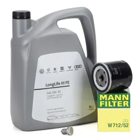 5L ORIGINAL 0W-30 Motor&ouml;l + MANN &Ouml;lfilter VW Golf 4 5 6 Lupo Polo 3 4 5 AUDI A2 1.4 1.6