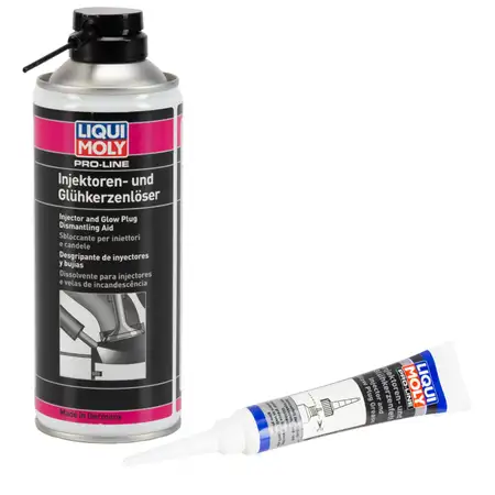 LIQUI MOLY PRO-LINE Injektoren Gl&uuml;hkerzenl&ouml;ser 400ml + Gl&uuml;hkerzenfett Montagefett 20g Set